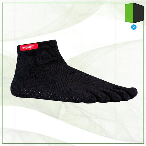 Injinji Sport Weight Micro Length Running Toe Socks Black 1