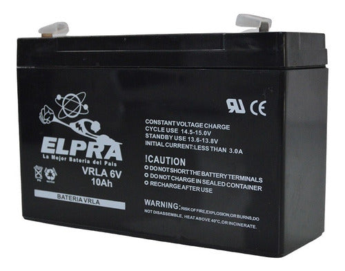 Elpra Rechargeable Battery for Toys VRLA Gel-AGM 6V 10Ah 0