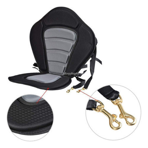 Acolchado Ajustable Asiento Kayak + Mochila Desmontable Cano 6