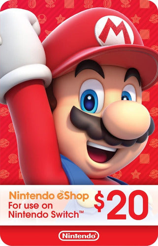 Nintendo Eshop Gift Card 20 USD - For USA Accounts Only 0