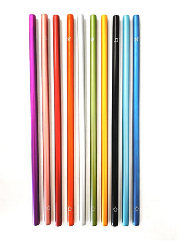 Marlim 10 Reusable Eco-Friendly Aluminum Straws 14cm 0