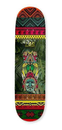 Tabla Skate Deck Lab Maple Con Lija New Azteca Maple 7 Capas 0