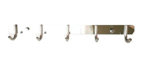 Stainless Steel Coat Rack with 5 Hooks 1