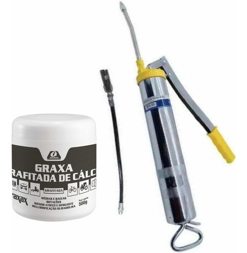 Kit Bomba De Graxa 500g Manual Mais Grafitada Calcio 500g 0