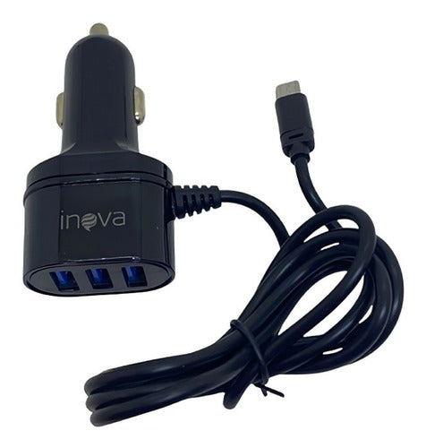 Fast Car Charger 5.1A Micro USB + 3 USB Ports 4