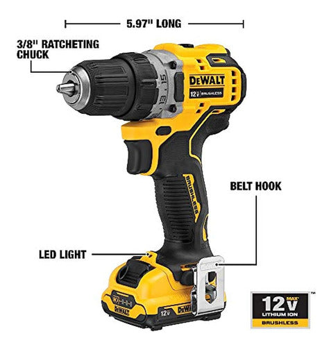 Kit De Taladro / Destornillador Inalámbrico Dewalt Xtreme 12 1