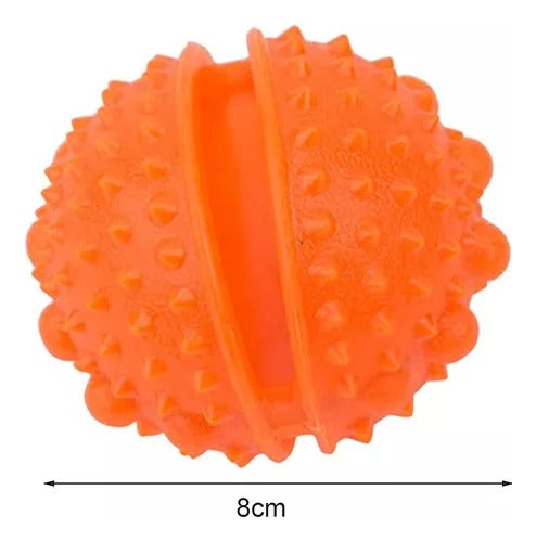 Mercadoflash Pet Ball Sonora with Whistle and Translucent Silicone Texture 1