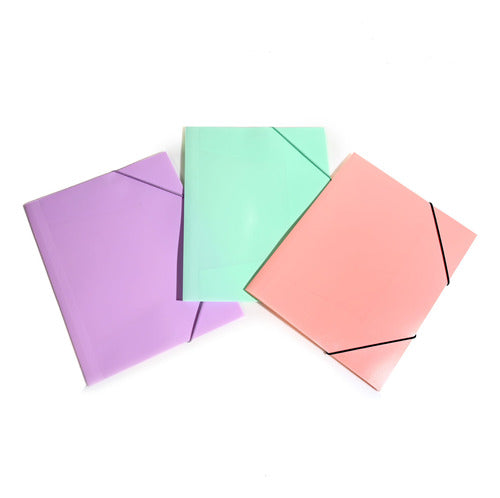 Carpeta Pvc Con Elástico A4 Color Salmón - Goldin Papelería 0