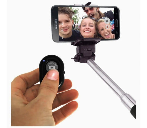 Palo Selfie + Control Remoto Bluetooth + Adaptador Celular 1