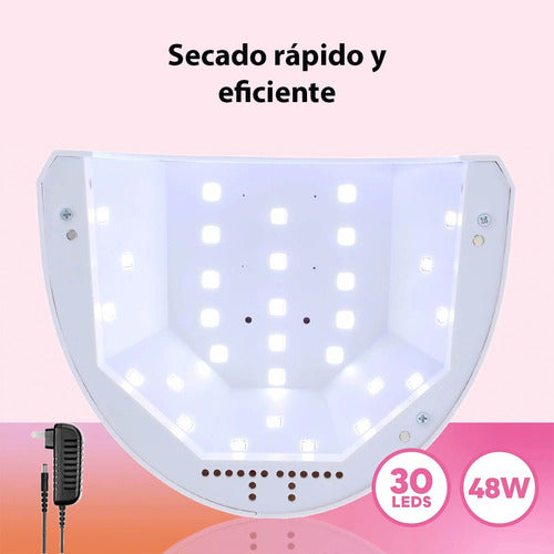 Modacity UV LED Nail Lamp 48 Watts + 7 Polishes & Accessories - Gel/Acrylic Compatible 4