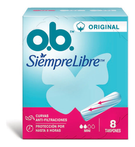 O.B. Always Free Mini Tampons Pack of 6 - 8 Units 1