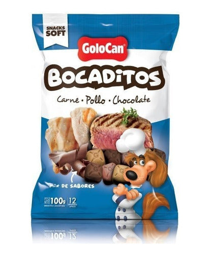 Pack Bocaditos Golocan Carne/pollo/chocolate 6unidades X100g 0