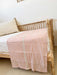 Bed End Old Pink Gauze with Cotton Lace - 200x50 cm 4