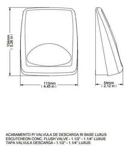 Kit 4 Acabamento Docol Para Válvula Descarga Luxus Original 4