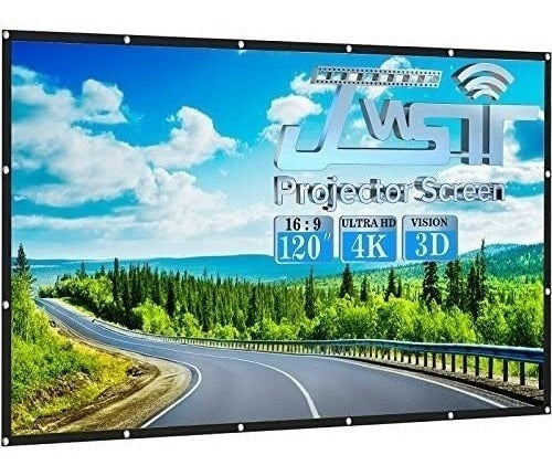 JWSIT 120 Inch 4K HD Portable Projector Screen 0