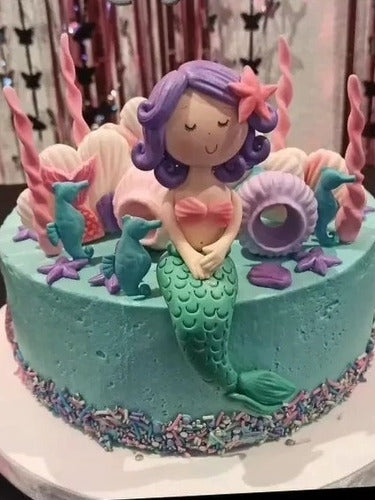 Elrincondevalentina_ Sirena Adorno Torta Porcelana Fría 1