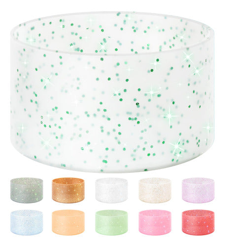 Vmini Funda Para Vaso Termico Stanley Silicona Transp  Sequin Gree 0