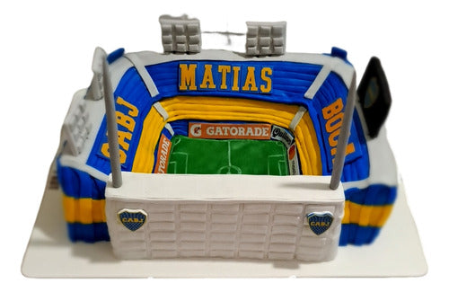 Pastelería Prut Torta Estadio Boca Juniors, Torta Cancha Boca Estadio Fútbol 5