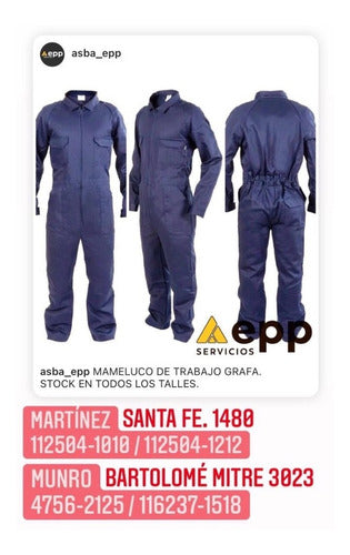 Epp Servicios Mameluco De Gabardina Grafa 3