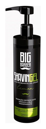 Shaving Gel De Barbear Big Barber 750ml Limão Kit 6 Unidades 6