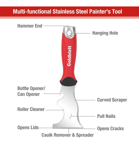 3 Espatulas + 1 Multiherramienta Para Pintor Acero Inoxid... 2