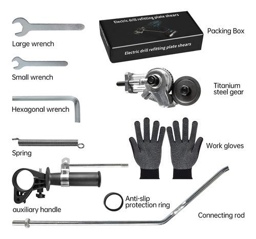 Afisel Metal Nibbler Drill Attachment - Electric Drill Shears Attachment Cutter Nibbler 6