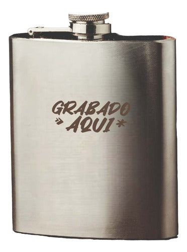 Komuk Petaca Acero Inox. 200 Ml (Opc. Logo, Frase O Nombre) 0