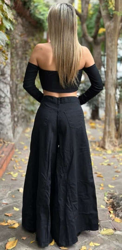 Casí Bruja Palazzo Oversize Wide Leg Rigid Pants 6