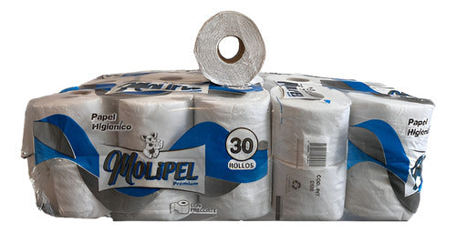 Molipel Toilet Paper 120 Meters X 30 Rolls White 0