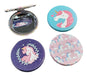 Round Double Compact Purse Mirror with Magnifying Lid 5