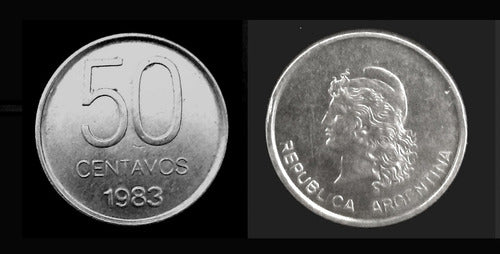 Serie Monedas Peso Argentino $50-10-5-1/cts50-10-5-1 1983-85 7