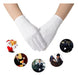 JISEN Men Police Formal Tuxedo Honor Guard Parade Nylon Cotton Gloves 6