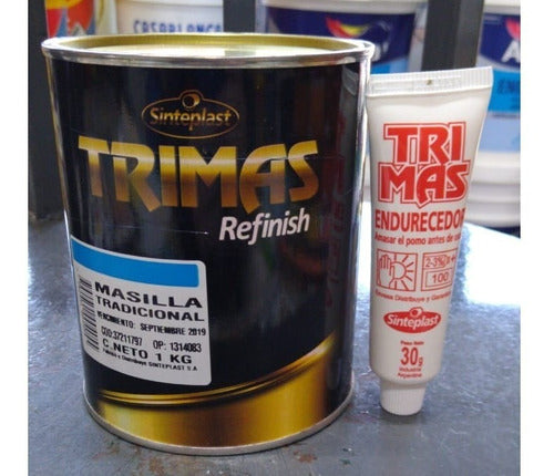 Trimas Combo Plastic Putty 0.5kg + Hardener + Spatula 1