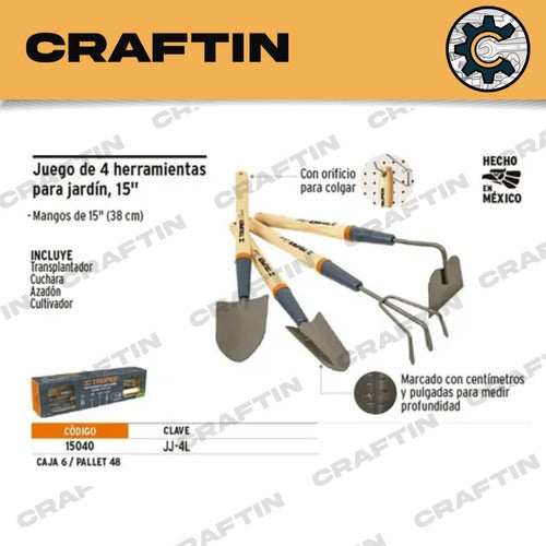 Kit 4 Herramientas Para Jardinería 15'' Truper 15040 4