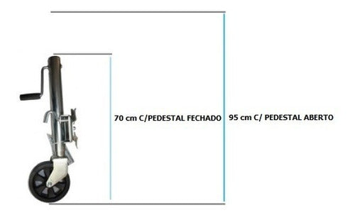 Pedestal Carreta Roda Carretinha Reboque Barco Jetski 450kg 2