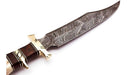 SkokieKnives Hunting Damascus Steel Knife with Deer Antler Handle 0