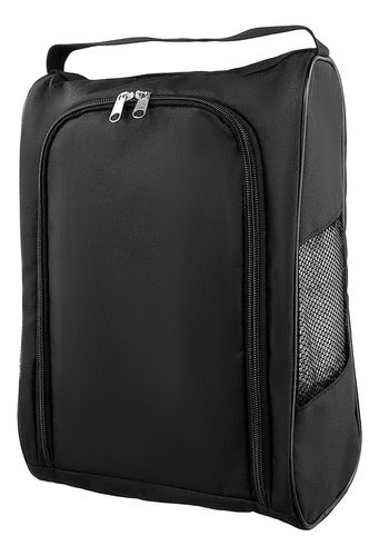 Qwork Black Golf Shoe Bag with Ventilation for Various Sizes 1