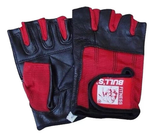 Bull's Fitness Gloves 17058 Weightlifting Leather Piqué Gym 0