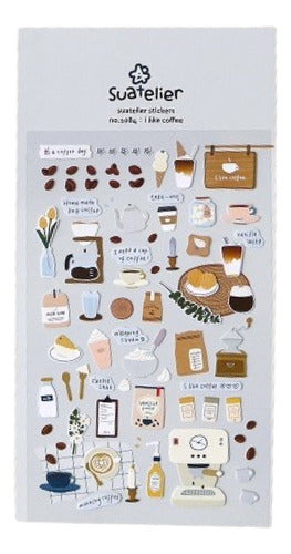 Ibico I Like Coffee PVC Sticker Sheet 15x9cm 0