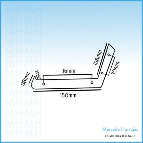 Reinforced 15 cm Industrial Shelf Bracket Support 5