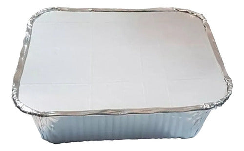 Disposable Aluminum Tray F50 with Lid 15x12x4 x800 1