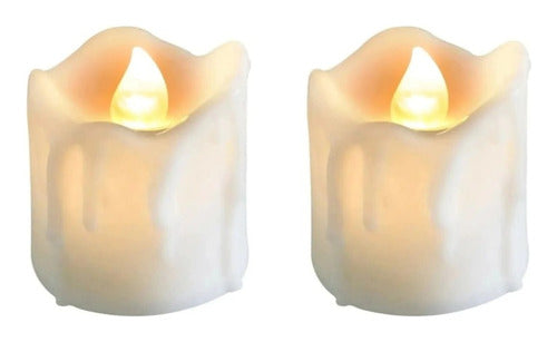 LED Electronic Melted Candles Warm Light Pack of 6 1