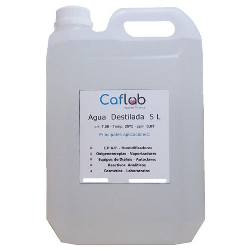 Caflab Agua Destilada 5 L - CPAP, Medicinal - 3 Unid 0