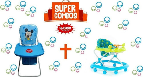 Combo Folding Baby High Chair + Walker with Sounds 6