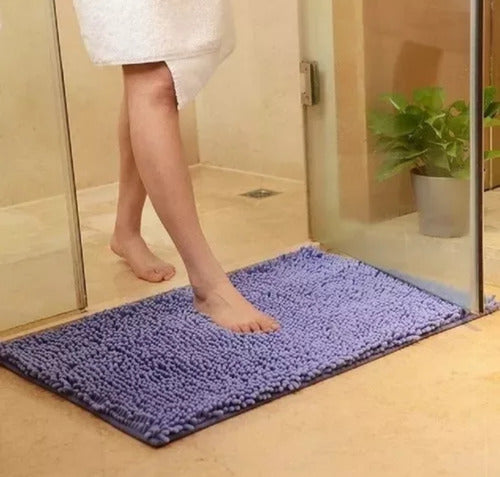 City Blanco Soft Non-Slip Bath Mat 60x40 Quick Dry 3