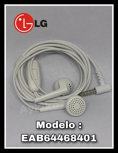 LG G4 G5 G6 G7 K50 K11 K9 Original Hands-Free Earphones CRESYN White 3