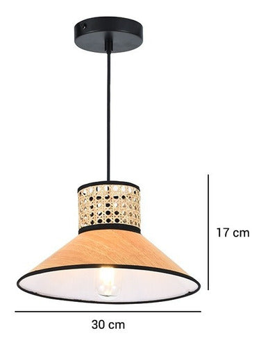 Unilux Hanging Decorative Lamp Bamboo Jacinta 1