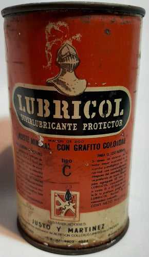 Antigua Lata Lubricol Automobilia Garage Llena Ro 411 0