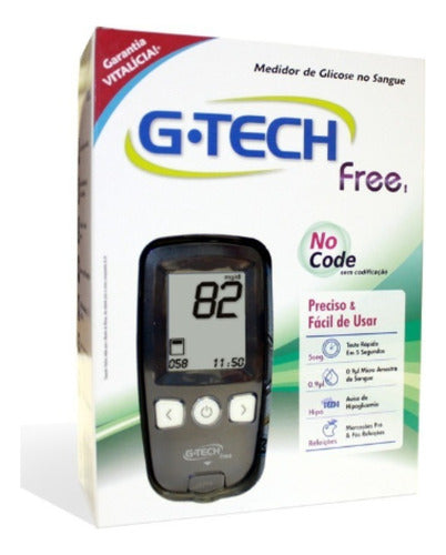 Kit De Dispositivos De Glucosa En Sangre Para Diabetes Gtech Free Con 10 Tiras 0