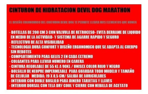 Devil Dog Cinturon De Hidratacion Marathon 4